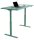 Topstar E-Table elektrisch höhenverstellbarer Schreibtisch mintgrün rechteckig, T-Fuß-Gestell grün 160,0 x 80,0 cm