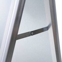 Showdown® Displays Kundenstopper Standard Rondo silber DIN A2 2 Fächer 46,5 x 68,3 x 102,5 cm, 1 St.