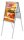 Showdown® Displays Kundenstopper Standard Rondo silber DIN A2 2 Fächer 46,5 x 68,3 x 102,5 cm, 1 St.
