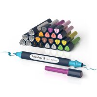 Schneider Paint-It 040 27 Teile Brush-Pens farbsortiert, 1 Set