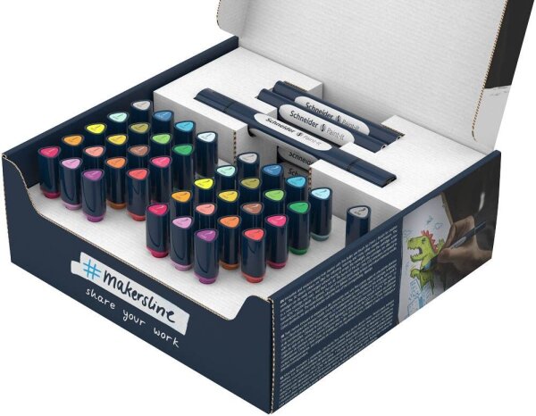 Schneider Paint-It 040 52 Teile Brush-Pens farbsortiert, 1 Set