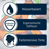 Schneider Paint-It 040 52 Teile Brush-Pens farbsortiert, 1 Set
