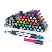 Schneider Paint-It 040 52 Teile Brush-Pens farbsortiert, 1 Set
