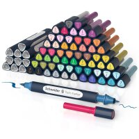 Schneider Paint-It 040 72 Teile Brush-Pens farbsortiert, 1 Set