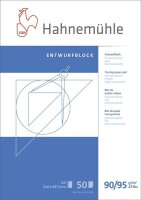 HAHNEMÜHLE Transparentpapier Entwurfblock 90 g/qm, 1...