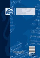 OXFORD Notenheft ohne Hilfslinien Lineatur 14 Notenlineatur DIN A4 ohne Rand, 8 Blatt, 1 St.