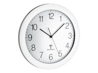 TFA® Funkwanduhr 60.3512.02 weiß silber...