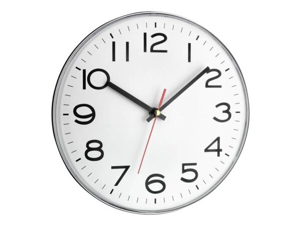 TFA® Wanduhr 60.3017 weiß silber Kunststoff 4,0 x 28,0 cm