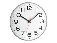 TFA® Wanduhr 60.3017 weiß silber Kunststoff 4,0...