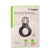 belkin Schlüsselanhänger Apple AirTag Halterung schwarz, 2 St.