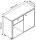MÖBELPARTNER Tiny Working Schreibtisch pastellgrün, eiche rechteckig, Wangen-Gestell grün 104,6 x 39,0 cm