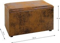 HAKU Möbel Sitztruhe 25873 vintage-braun Holz 65,0 cm
