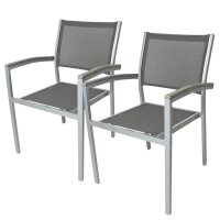 Garden Pleasure Sitzgruppe GRACE grau, hellgrau Kunststoff, Metall, 5-teilig