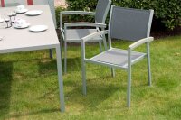 Garden Pleasure Sitzgruppe GRACE grau, hellgrau Kunststoff, Metall, 5-teilig