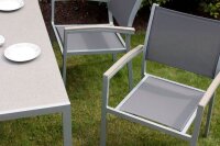 Garden Pleasure Sitzgruppe GRACE grau, hellgrau Kunststoff, Metall, 5-teilig