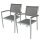 Garden Pleasure Sitzgruppe GRACE grau, hellgrau Kunststoff, Metall, 5-teilig