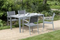 Garden Pleasure Gartenstühle mit Armlehnen Grace grau, Metall, 2 St.