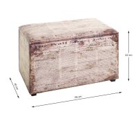 HAKU Möbel Sitztruhe 25774 Motiv Zeitung Holz 65,0 cm