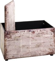 HAKU Möbel Sitztruhe 25774 Motiv Zeitung Holz 65,0 cm