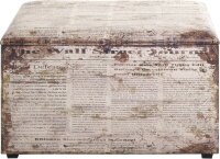 HAKU Möbel Sitztruhe 25774 Motiv Zeitung Holz 65,0 cm