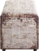 HAKU Möbel Sitztruhe 25774 Motiv Zeitung Holz 65,0 cm