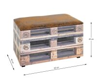 HAKU Möbel Sitztruhe 25970 Motiv Palette 1 Holz 65,0 cm