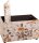 HAKU Möbel Sitztruhe 25975 Motiv Weltkarte Holz 65,0 cm