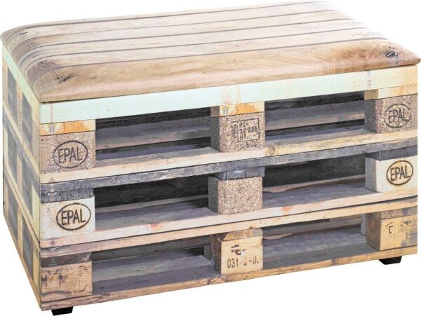 HAKU Möbel Sitztruhe 25978 Motiv Palette 2 Holz 65,0 cm
