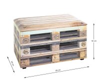 HAKU Möbel Sitztruhe 25978 Motiv Palette 2 Holz 65,0 cm