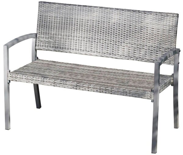 Garden Pleasure Gartenbank San Remo 970208 dunkelgrau Kunststoff 116,0 cm  ( 970208 )