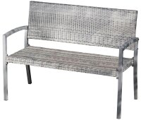 Garden Pleasure Gartenbank San Remo 970208 dunkelgrau...