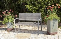 Garden Pleasure Gartenbank San Remo 970208 dunkelgrau Kunststoff 116,0 cm  ( 970208 )