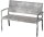 Garden Pleasure Gartenbank San Remo 970208 dunkelgrau Kunststoff 116,0 cm  ( 970208 )