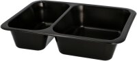 PROPAC Mehrweg-Menüschalen schwarz 22,7 x 17,8 cm,...