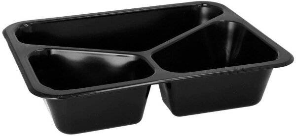 PROPAC Mehrweg-Menüschalen schwarz 22,7 x 17,8 cm, 20 St.