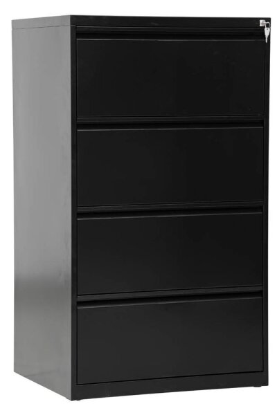 Gürkan Hängeregistraturschrank schwarz 4 Schubladen 76,0 x 62,0 x 132,0 cm, 1 St.