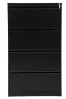Gürkan Hängeregistraturschrank schwarz 4 Schubladen 76,0 x 62,0 x 132,0 cm, 1 St.