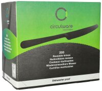 circulware RESBONSIBLES Mehrweg-Messer, Kunststoff schwarz, 200 St.