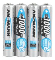 ANSMANN Akkus maxE Ni-MH Micro AAA min. 950 mAh, 4 St.