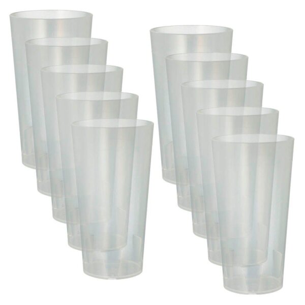 STARPAK Mehrweg-Trinkbecher transparent 0,4 l, 10 St.