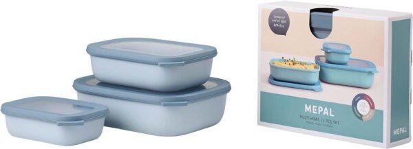 MEPAL Frischhaltedosen-Set Cirqula blau 0,5/1,0/2,0 l, 1 Set