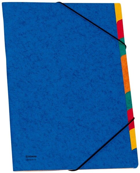 DONAU Ordnungsmappe 9 Fächer blau, 1 St.