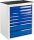 ADB MAMMUT MAXI Schubladenschrank lichtgrau, lichtblau 8 Schubladen 71,0 x 55,0 x 90,0 cm, 1 St.