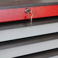 ADB HQ Werkstattwagen mit Lochwand schwarz 7 Schubladen