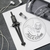 FABER-CASTELL Zirkel Stream blackstone, 1 St.