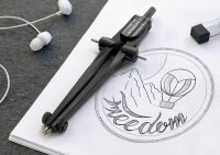 FABER-CASTELL Zirkel Stream blackstone, 1 St.