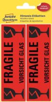 AVERY Zweckform Warnetiketten 3050 rot »Fragile...