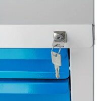 ADB MAMMUT Schubladenschrank lichtgrau, lichtblau 5 Schubladen 70,0 x 43,5 x 60,0 cm, 1 St.