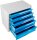 ADB MAMMUT Schubladenschrank lichtgrau, lichtblau 5 Schubladen 70,0 x 43,5 x 60,0 cm, 1 St.
