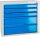 ADB MAMMUT Schubladenschrank lichtgrau, lichtblau 5 Schubladen 70,0 x 43,5 x 60,0 cm, 1 St.